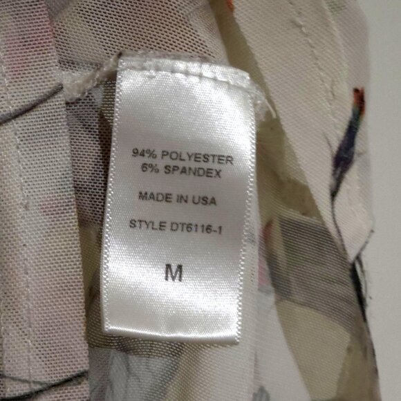 Love Culture 90s Y2K Floral Mesh Crop Top Womens Medium Boho Fairy Short Sheer - Picture 5 of 8